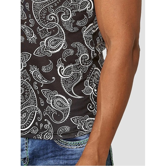 Black Cashew Flower Short Sleeve T-shirt