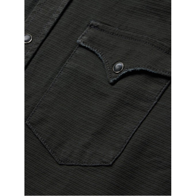 Charcoal Corded Denim Shirt