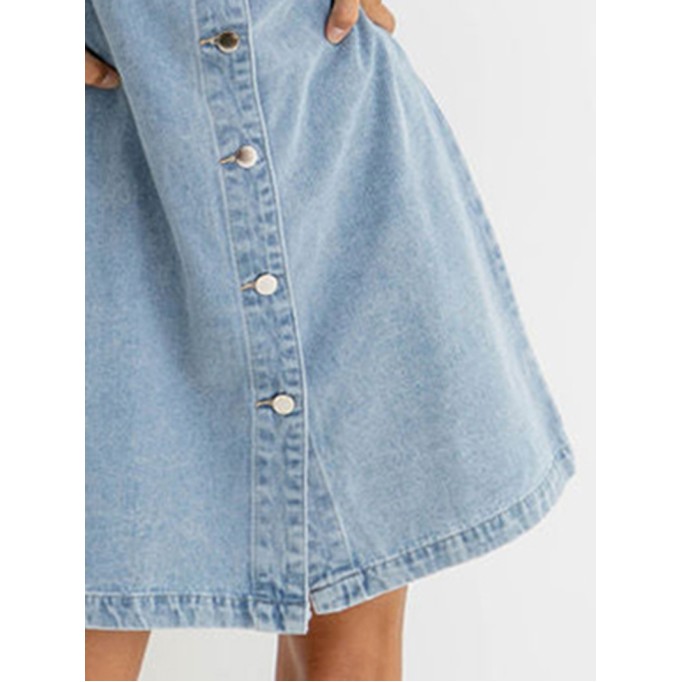 Denim Mini Dress - Light Wash