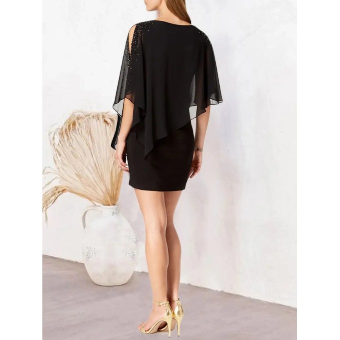 Elegant senior cape dress for women