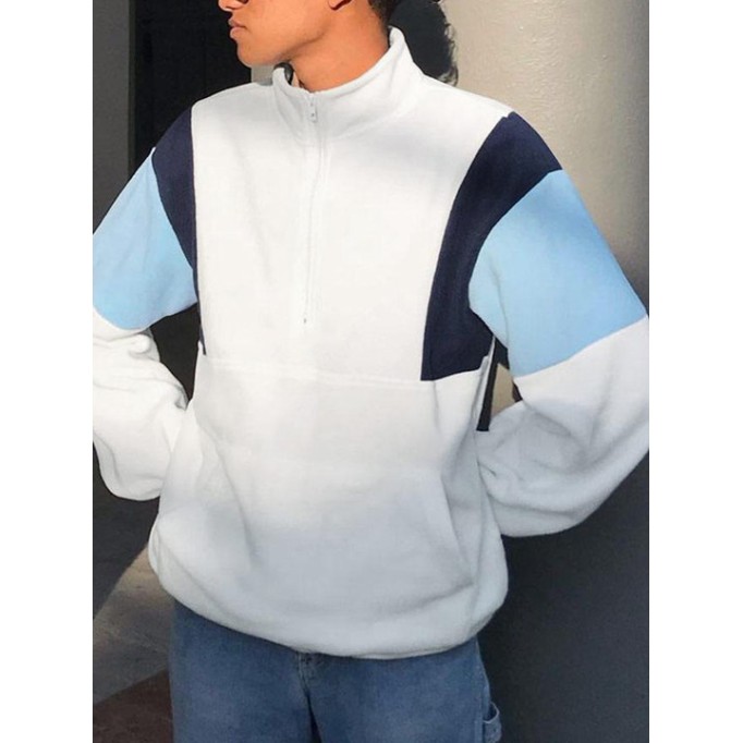 Polar fleece embroidered sweatshirt