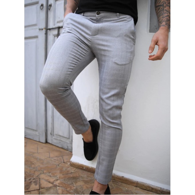 Grey Stretch Twill Men's Pants