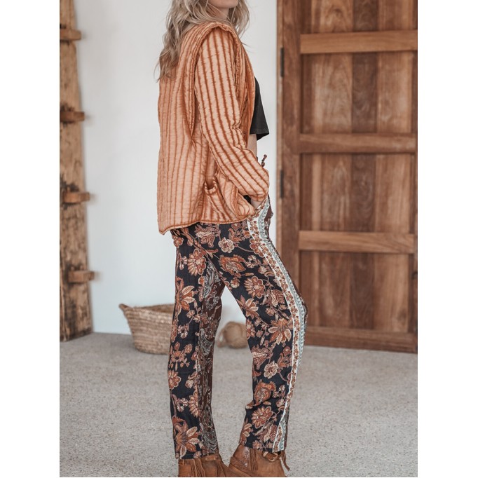 Loose Print Casual Breeze Trousers