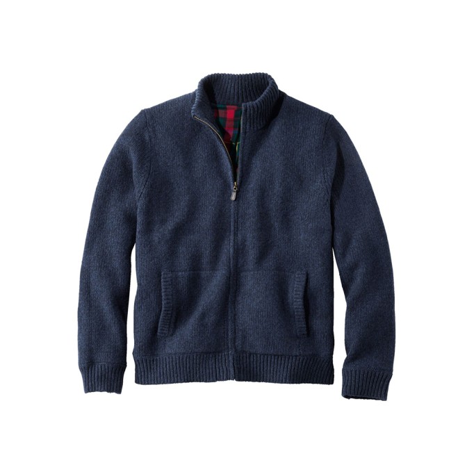 Men's Classic Full Zip Shredded Wool Sweater