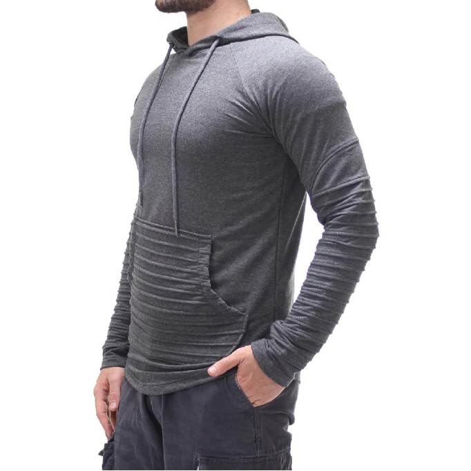 Men's Fashion Ribbed Hoodie