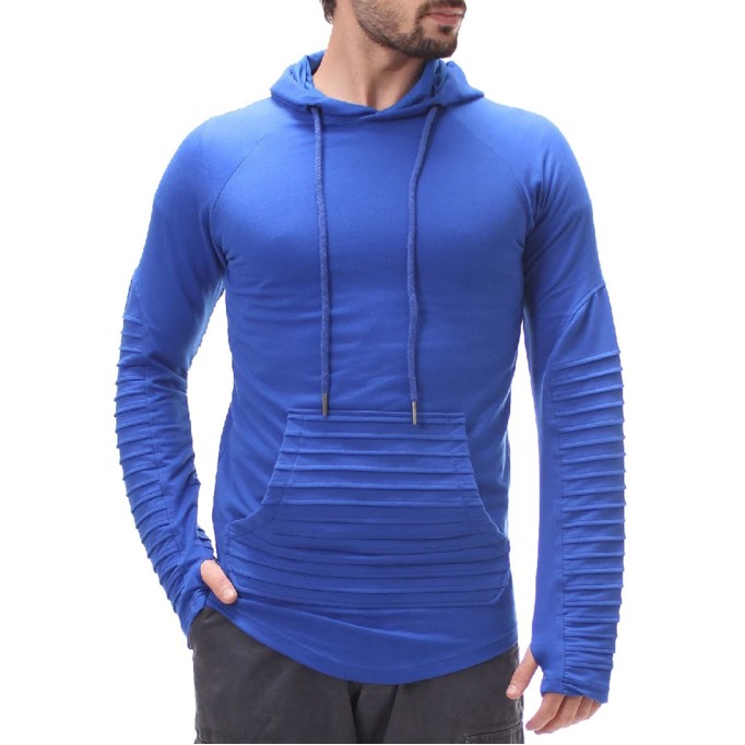 Men's Fashion Ribbed Hoodie