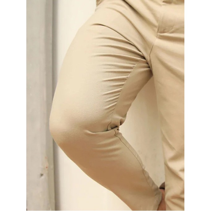 Men's Khaki Stretch Twill Pants