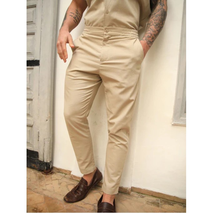 Men's Khaki Stretch Twill Pants