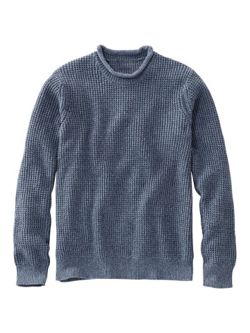 Men's organic cotton waffle turtleneck sweater