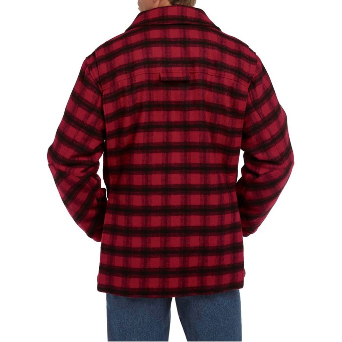 Men's red casual plaid jacket