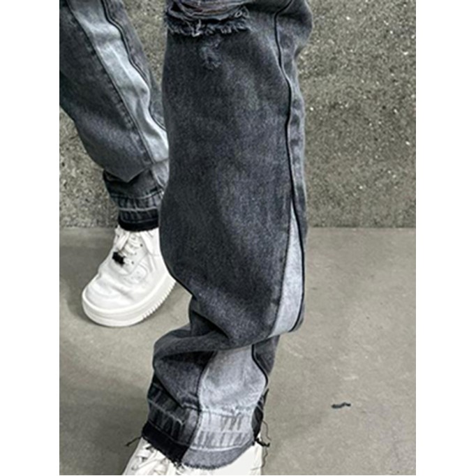 Men's street grey flare jeans