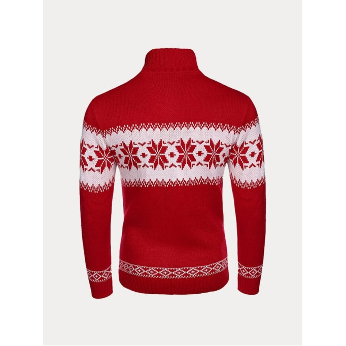 Stylish Jacquard Pullover Sweater