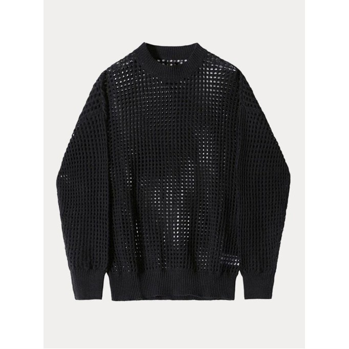 Stylish Mesh Hollow-Out Sweater