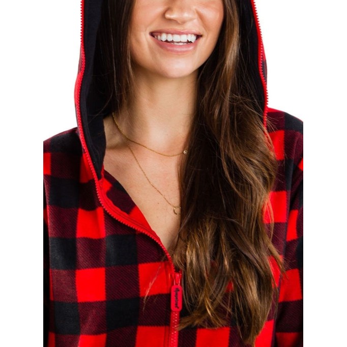 Women's Casual Contrast Color Plaid Jumpsuit