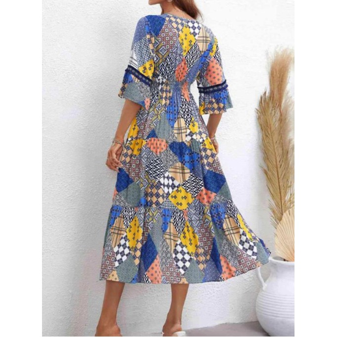 Women's geometric pattern printed dress