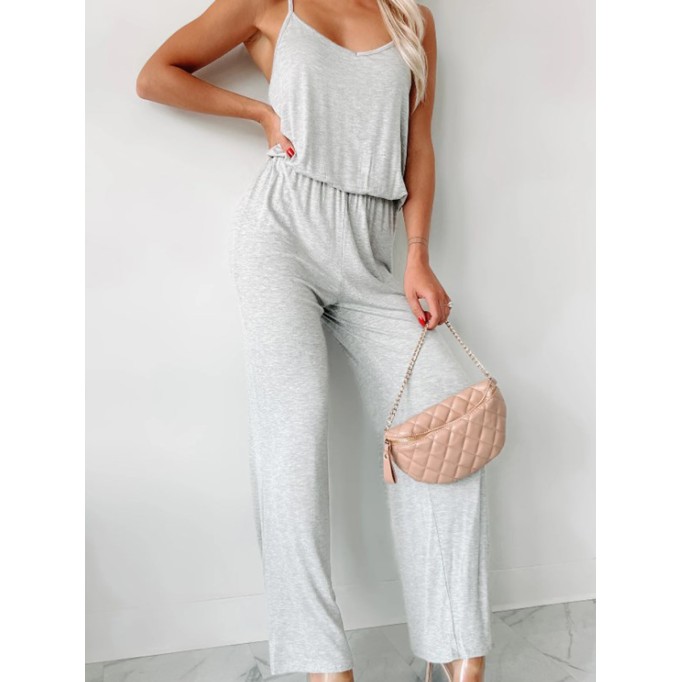 Women's knitted suspender romper