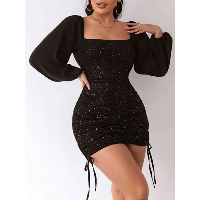 Women's Sequin Patchwork Dress